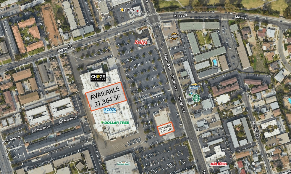 1030 3rd Ave, Chula Vista, CA for lease - Aerial - Image 2 of 7