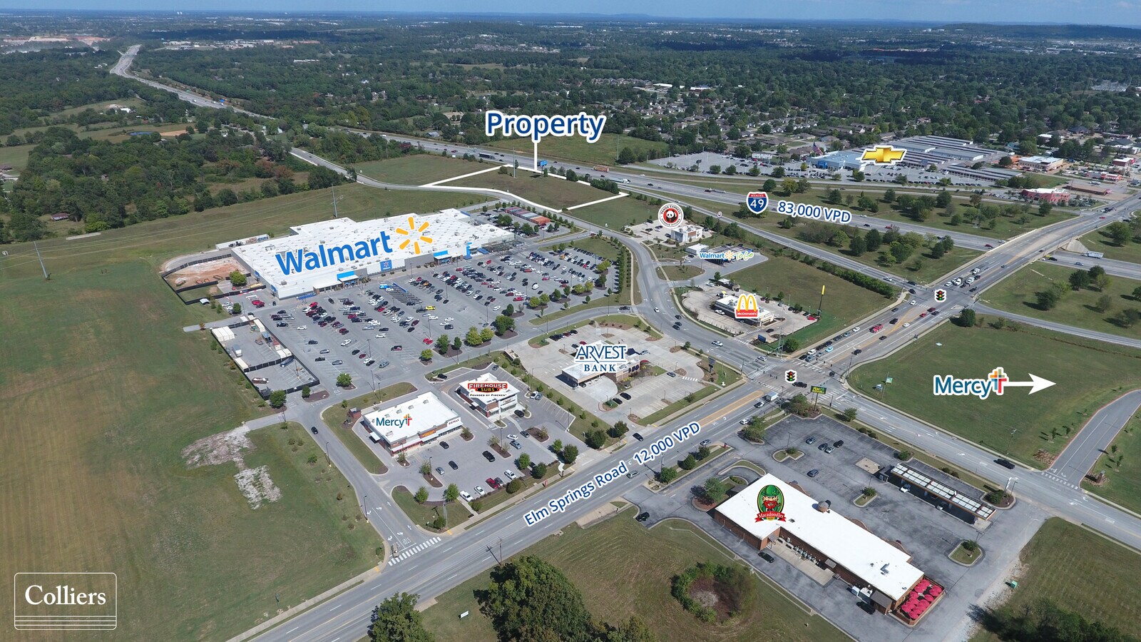 4870 Elm Springs Rd, Springdale, AR 72762 Walmart Outparcel Elm