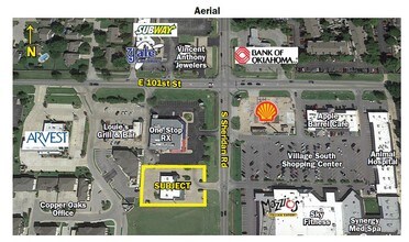 10124 S Sheridan Rd, Tulsa, OK - AERIAL  map view - Image1