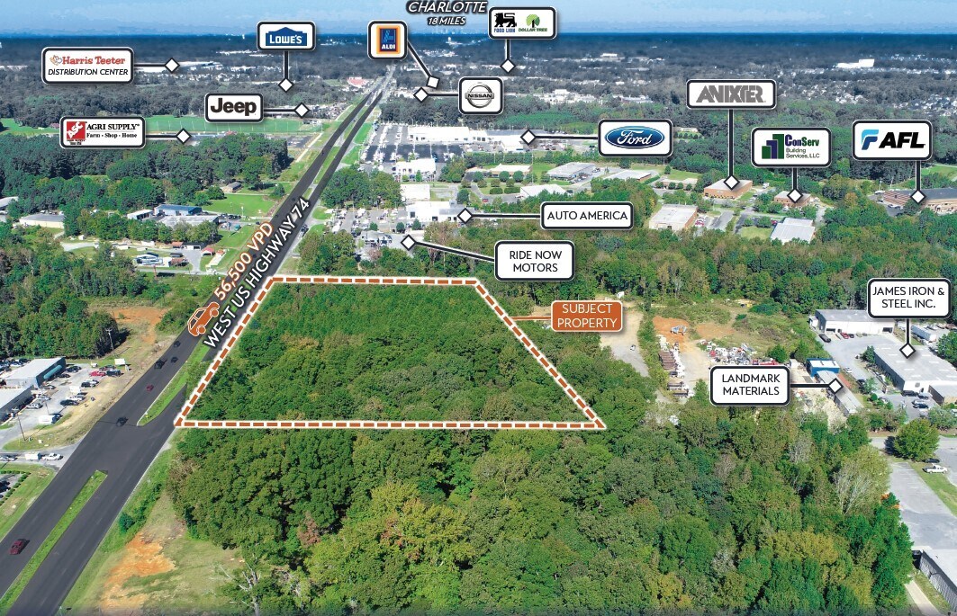 US Hwy 74 W, Monroe, NC 28110