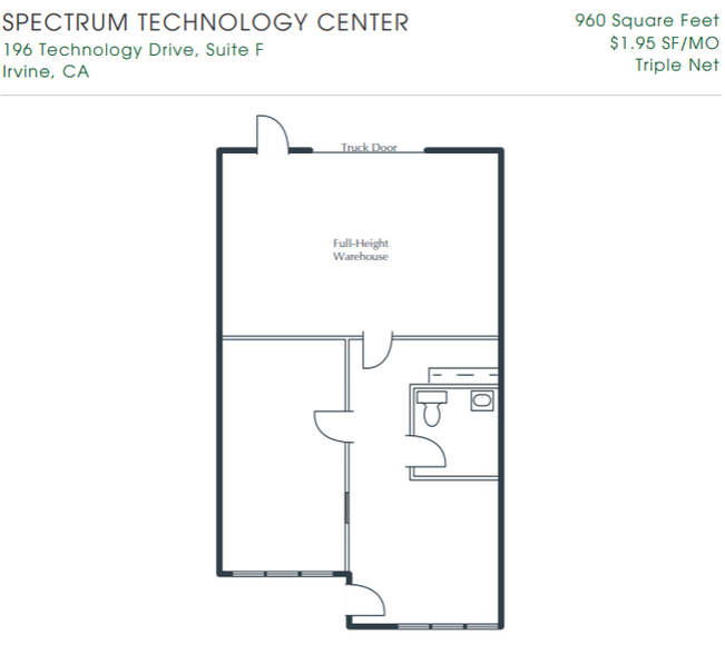 196 Technology Dr, Irvine, CA for lease - Floor Plan - Image 2 of 9