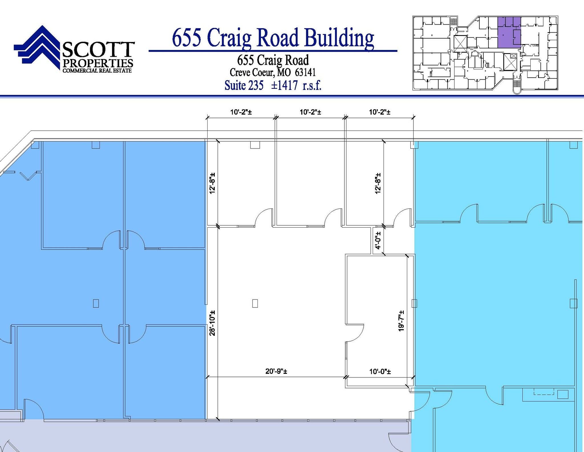 655 Craig Rd, Creve Coeur, MO for lease Floor Plan- Image 1 of 4