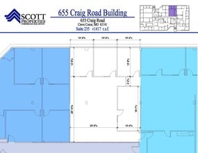 655 Craig Rd, Creve Coeur, MO for lease Floor Plan- Image 1 of 4