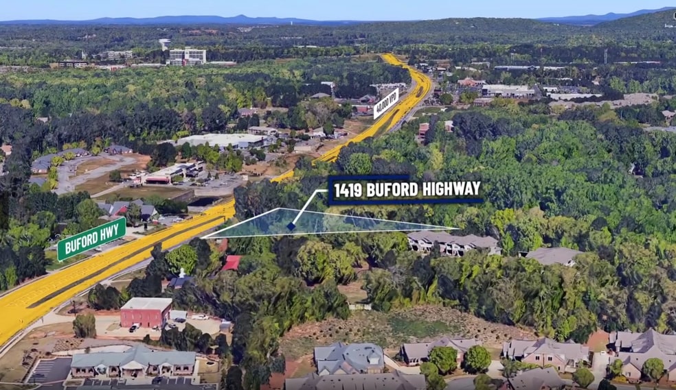 1419 Buford Hwy, Cumming, GA for sale - Aerial - Image 3 of 8