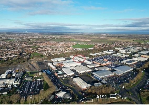 Unit 9 Benton Business Park, Bellway Industrial Estate, Longbenton for lease - Aerial - Image 3 of 4