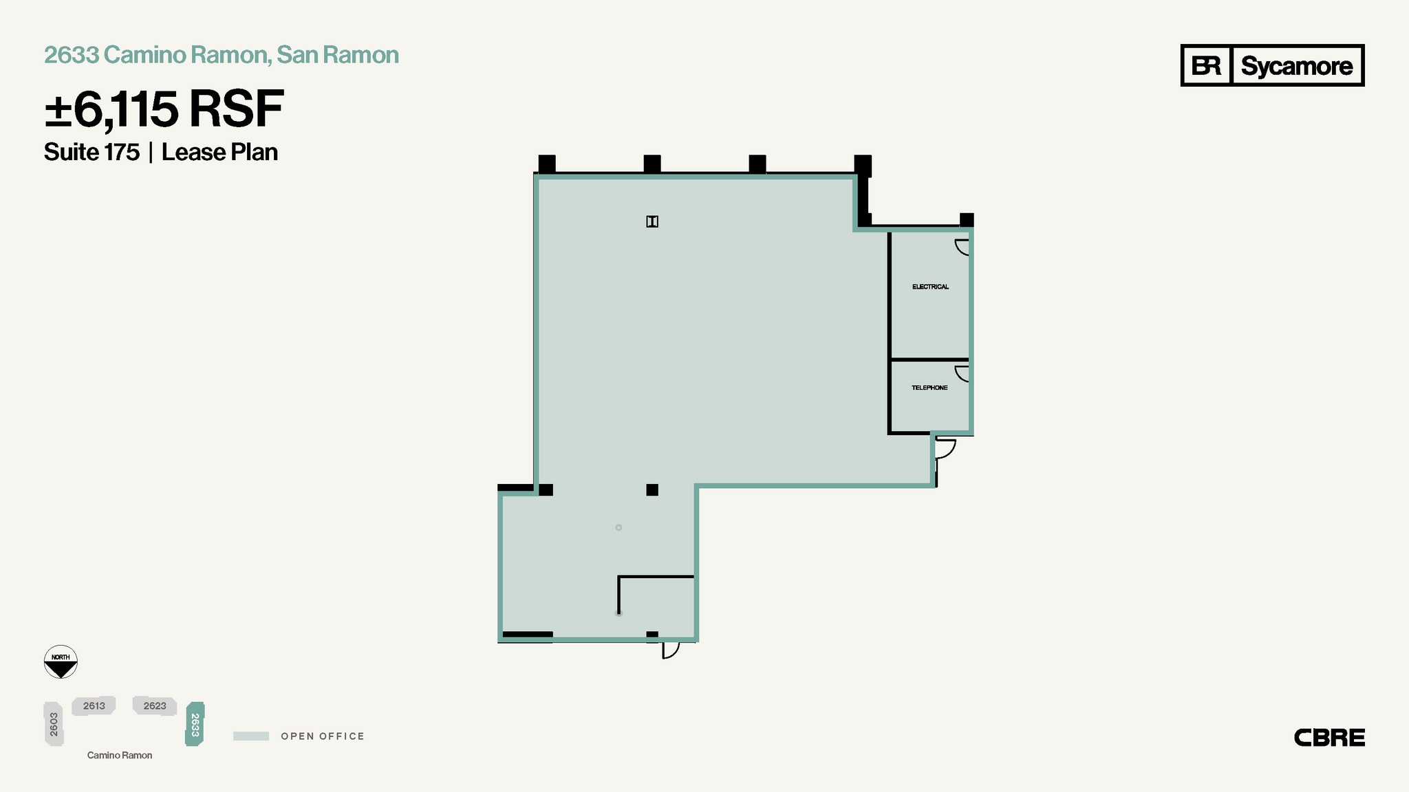 2603-2633 Camino Ramon, San Ramon, CA for lease Floor Plan- Image 1 of 1