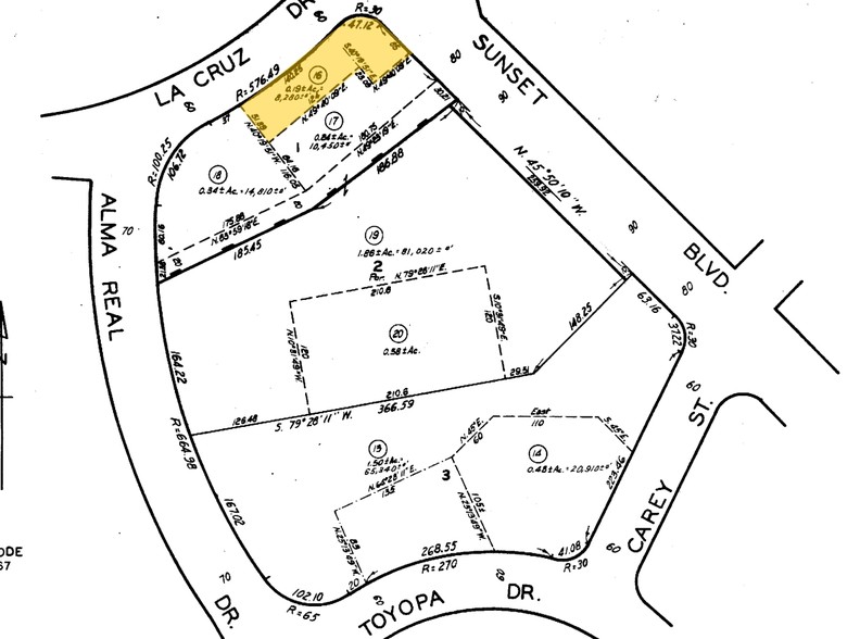 15150 W Sunset Blvd, Pacific Palisades, CA for lease - Plat Map - Image 2 of 3