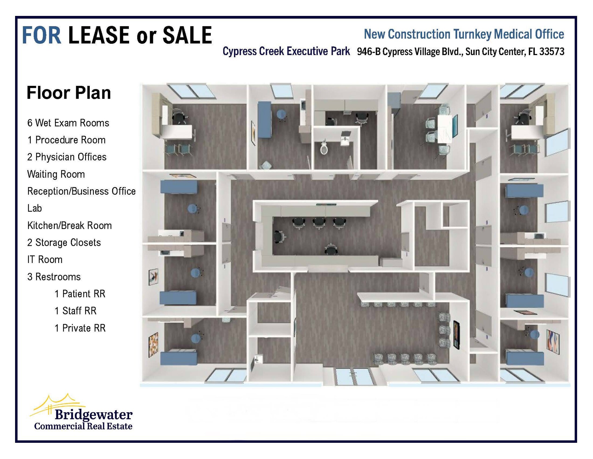 944 Cypress Village Blvd, Sun City Center, FL for lease Floor Plan- Image 1 of 2