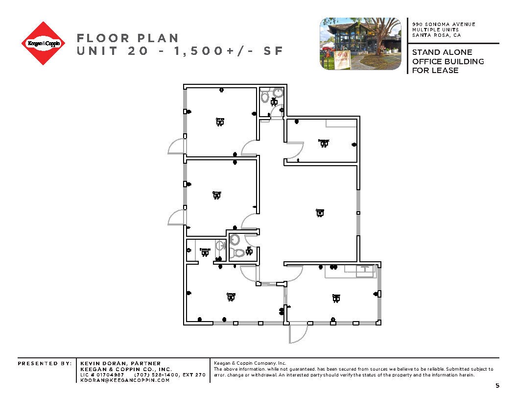 990 Sonoma Ave, Santa Rosa, CA for lease Floor Plan- Image 1 of 1