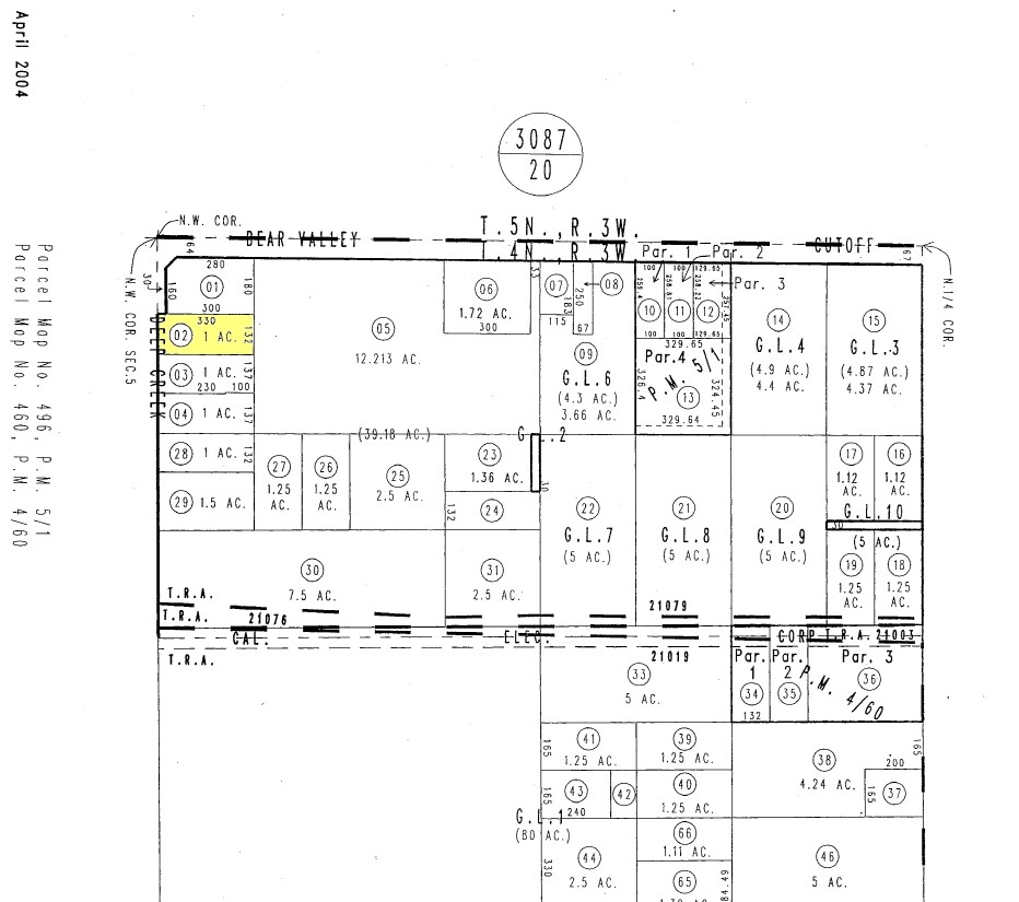 Bear Valley Rd & Deep Creek Rd, Apple Valley, CA for sale Plat Map- Image 1 of 1