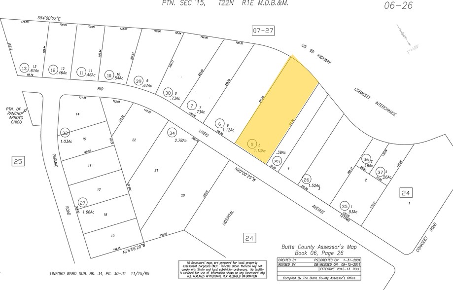 650 Rio Lindo Ave, Chico, CA for sale - Plat Map - Image 3 of 15