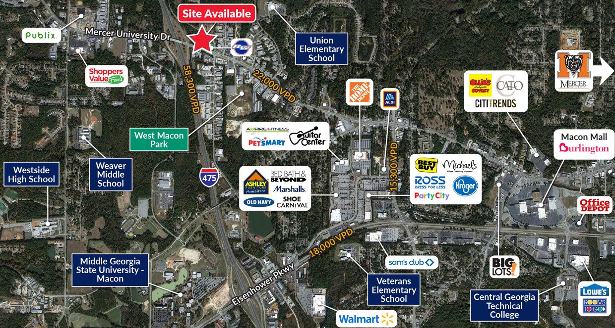 5129-5201 Mercer University Dr, Macon-Bibb, GA for sale Building Photo- Image 1 of 1