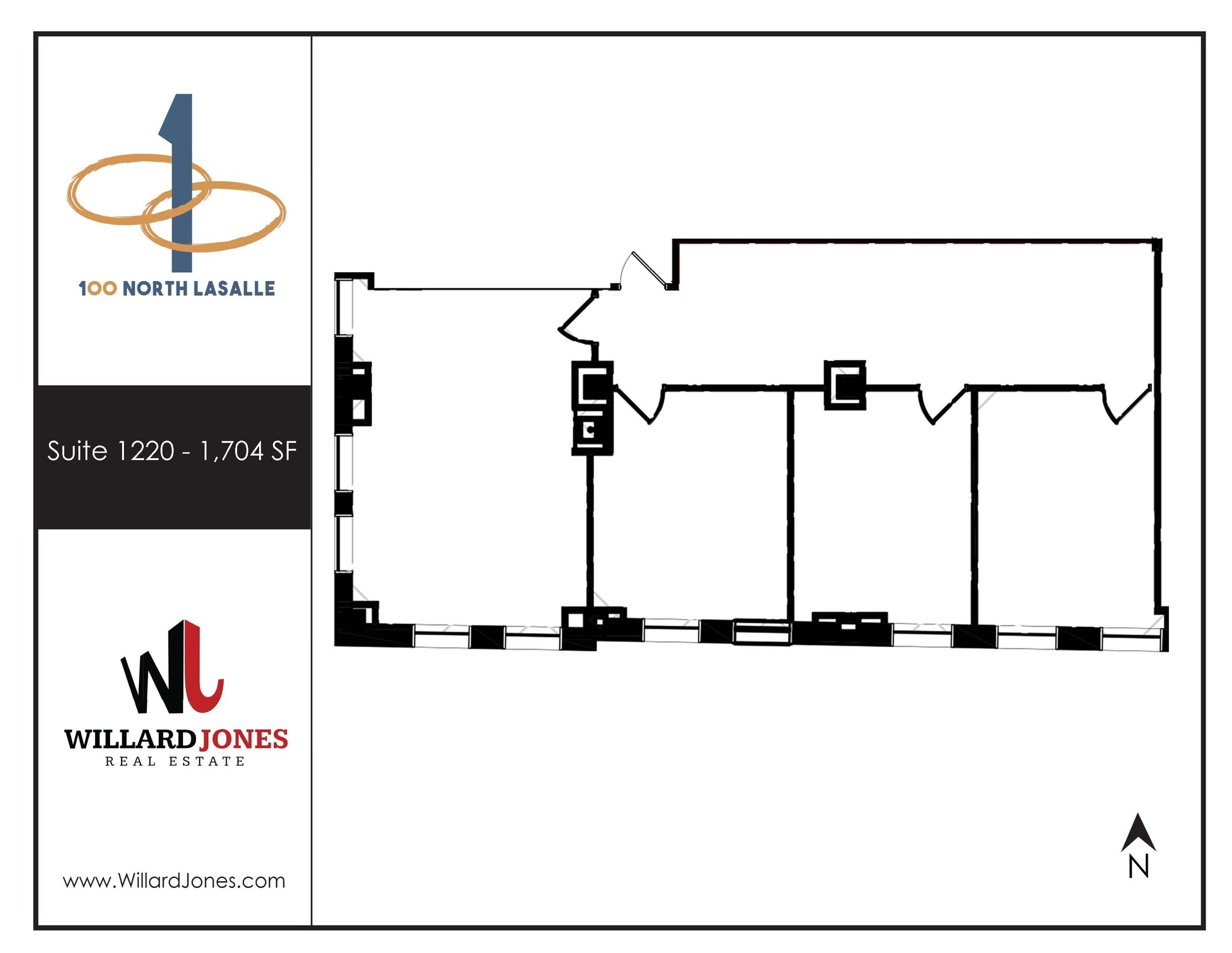 100 N LaSalle St, Chicago, IL for lease Floor Plan- Image 1 of 1