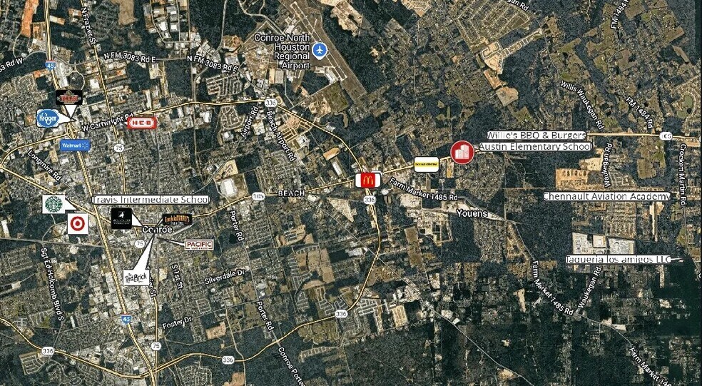 12827 Highway 105 E, Conroe, TX for lease - Aerial - Image 2 of 12