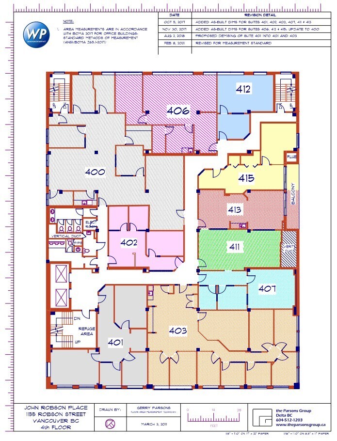 1145-1155 Robson St, Vancouver, BC for lease Floor Plan- Image 1 of 1