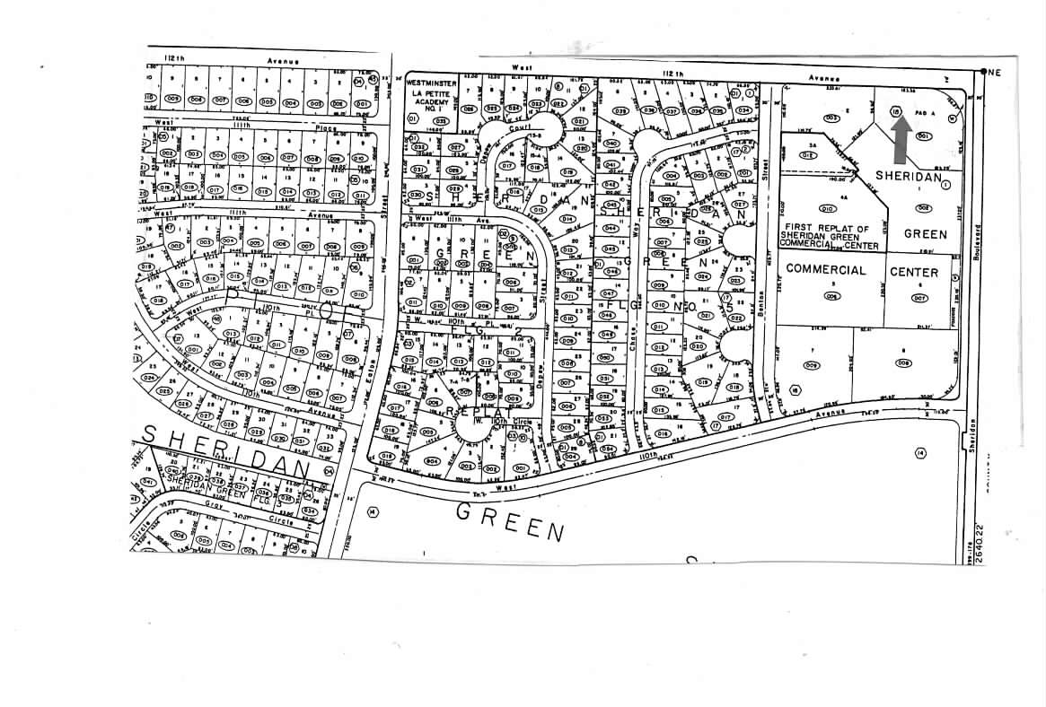 112th Ave & Sheridan Blvd, Westminster, CO for lease Plat Map- Image 1 of 2