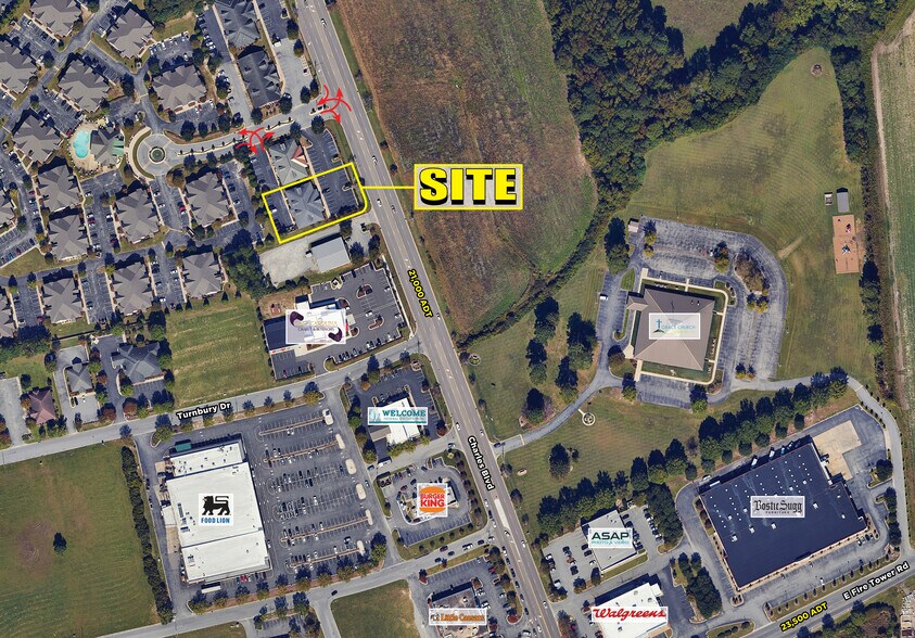 3282 Charles Blvd, Greenville, NC for lease - Aerial - Image 2 of 3