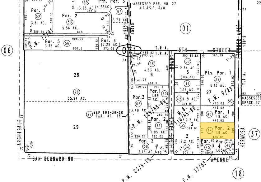 9624-9634 Hermosa Ave, Rancho Cucamonga, CA for lease - Plat Map - Image 3 of 18