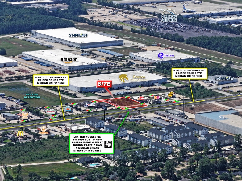 FM 1960 & Kenswick Rd, Humble, TX for lease - Aerial - Image 2 of 4