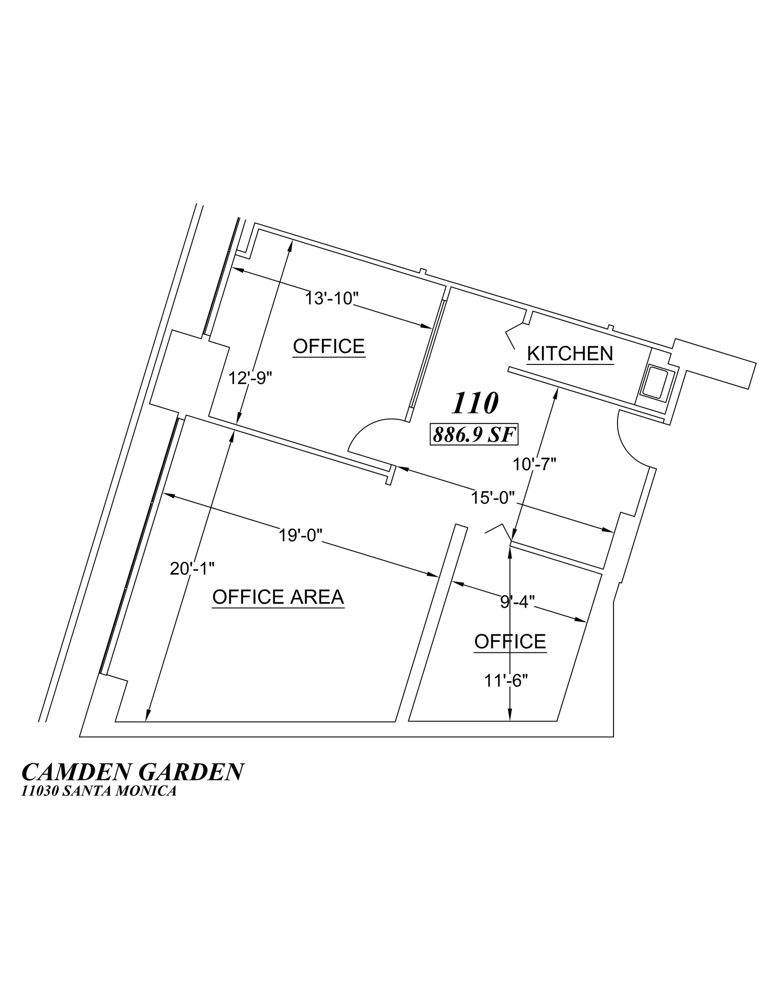 11030 Santa Monica Blvd, Los Angeles, CA for lease Site Plan- Image 1 of 6