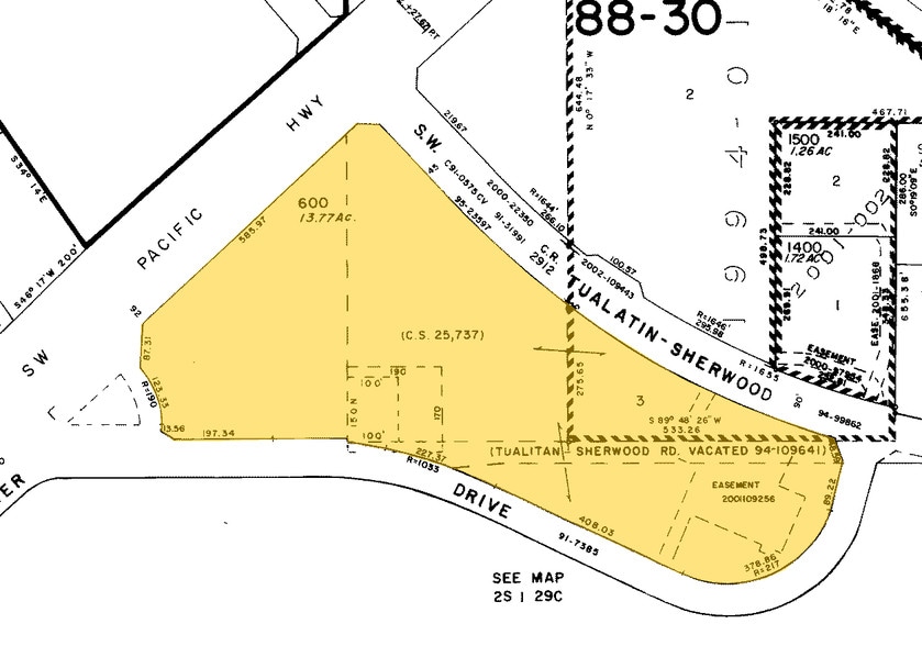 16030 SW Tualatin-Sherwood Rd, Sherwood, OR for lease - Plat Map - Image 2 of 6