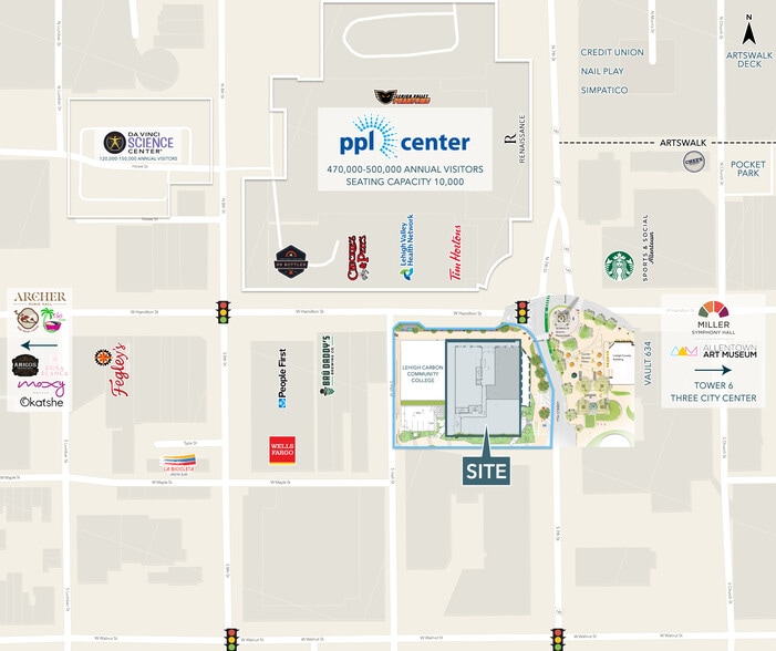 702 Hamilton St, Allentown, PA for lease - Aerial - Image 2 of 10