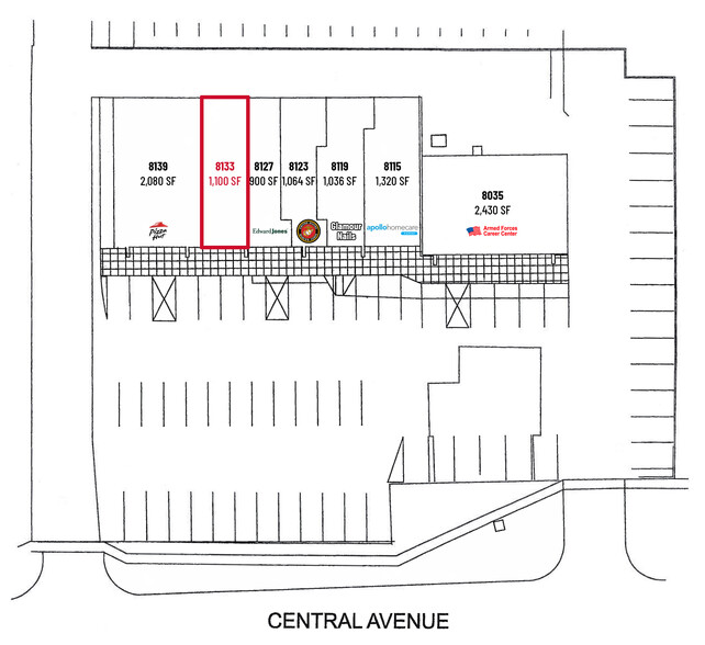 8035-8163 E Central Ave, Wichita, KS for lease - Building Photo - Image 2 of 4