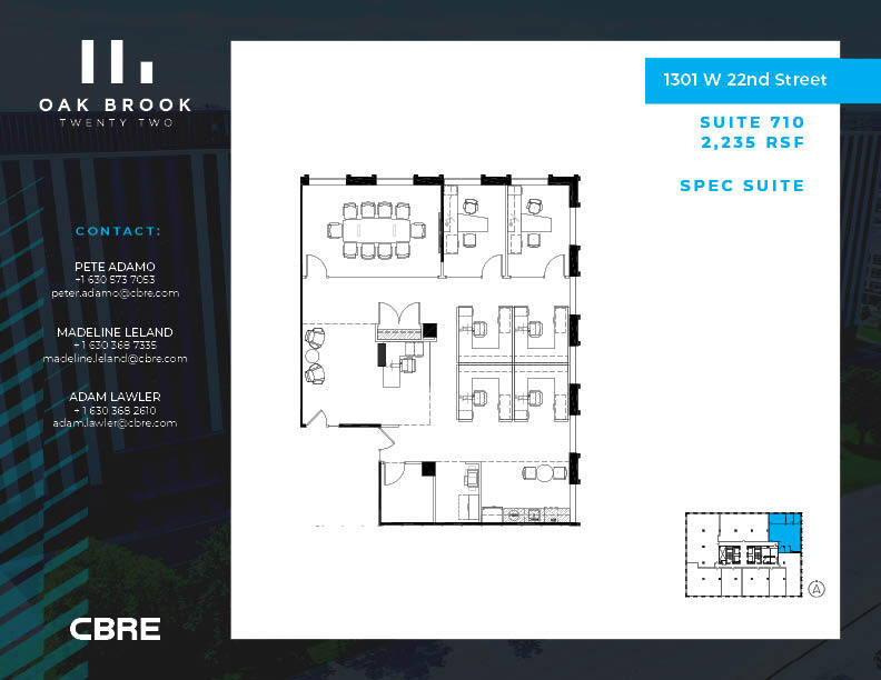 1301 W 22nd St, Oak Brook, IL for lease Floor Plan- Image 1 of 1
