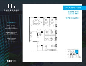1301 W 22nd St, Oak Brook, IL for lease Floor Plan- Image 1 of 1