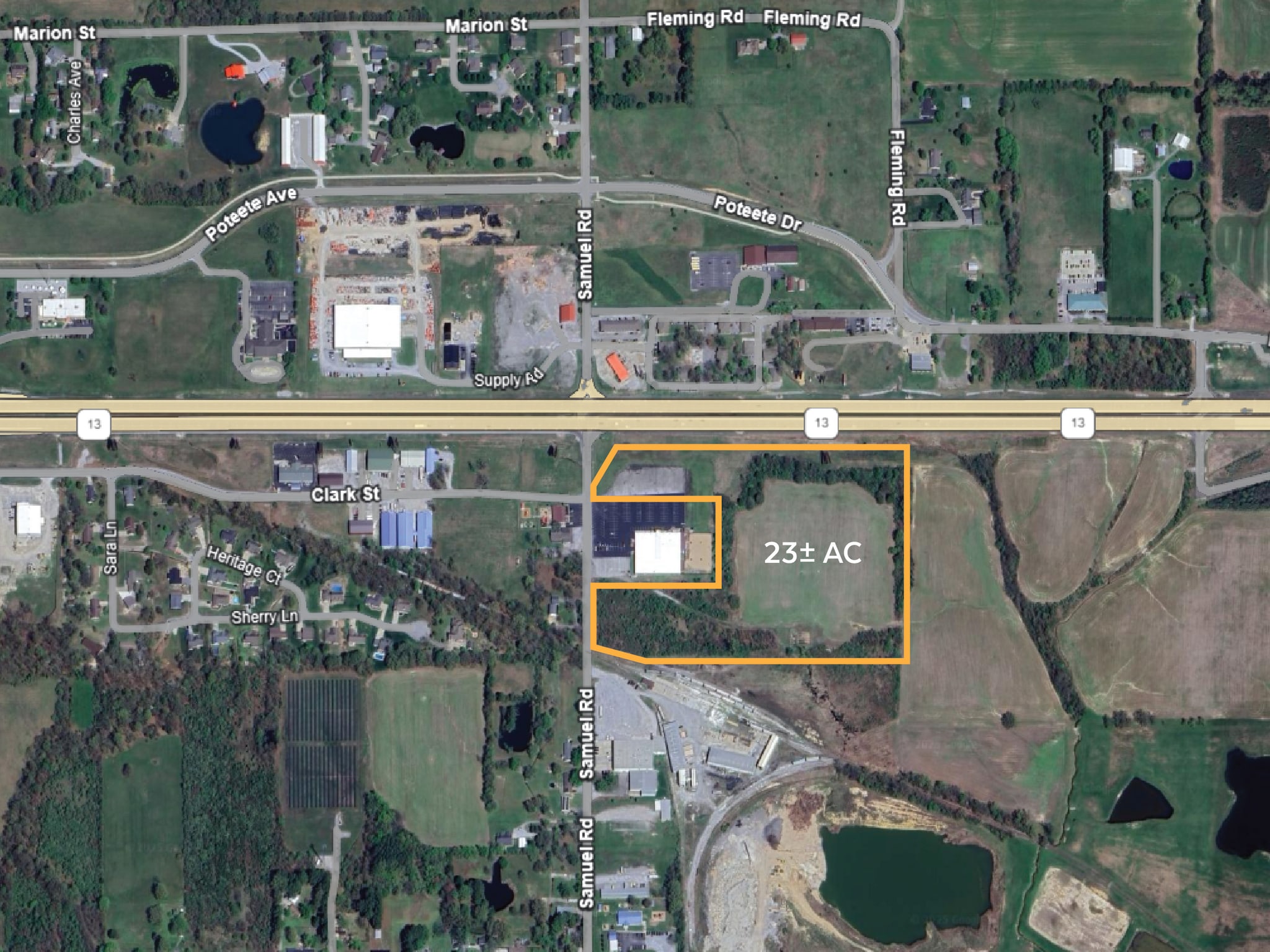 Hwy 13 & Samuel Rd, Carterville, IL for sale Aerial- Image 1 of 4
