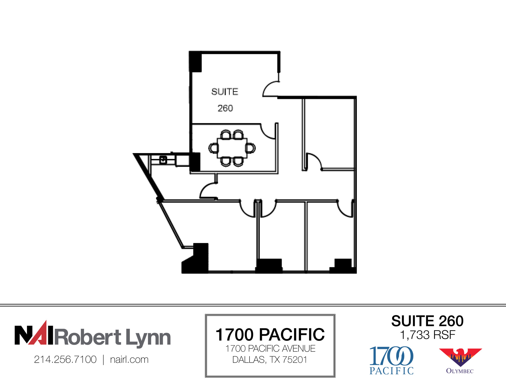 1700 Pacific Ave, Dallas, TX for lease Floor Plan- Image 1 of 2