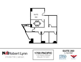 1700 Pacific Ave, Dallas, TX for lease Floor Plan- Image 1 of 2