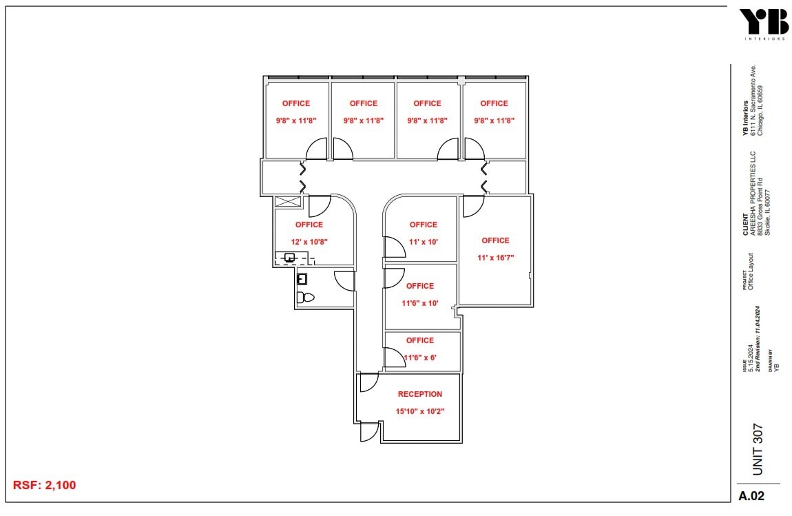 8831-8833 Gross Point Rd, Skokie, IL for lease Floor Plan- Image 1 of 1