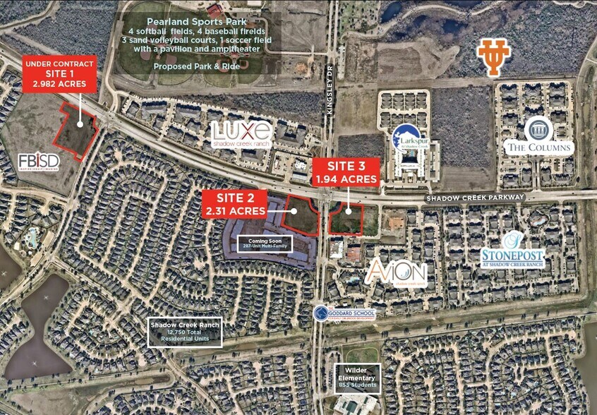 Shadow Creek Pky, Pearland, TX for sale - Aerial - Image 1 of 3
