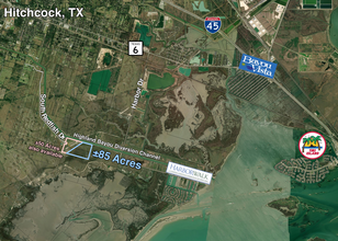 0 South Redfish dr, Hitchcock, TX - aerial  map view - Image1