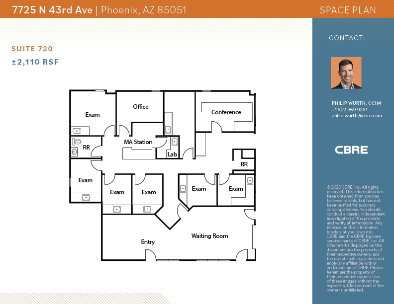 7725 N 43rd Ave, Phoenix, AZ for lease Floor Plan- Image 1 of 2