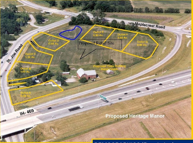 Maplecrest Rd, Fort Wayne, IN for sale - Aerial - Image 2 of 5