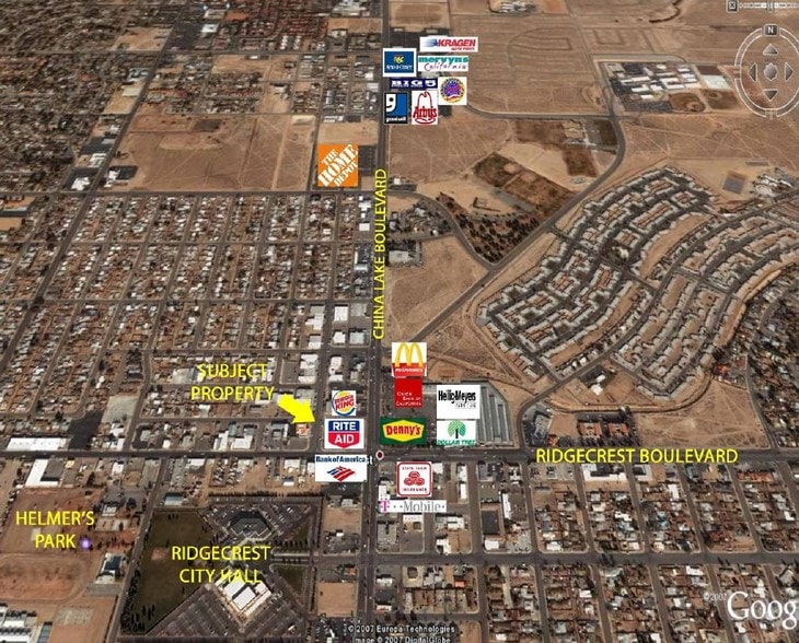 101 N China Lake Blvd, Ridgecrest, CA for lease - Aerial - Image 2 of 3