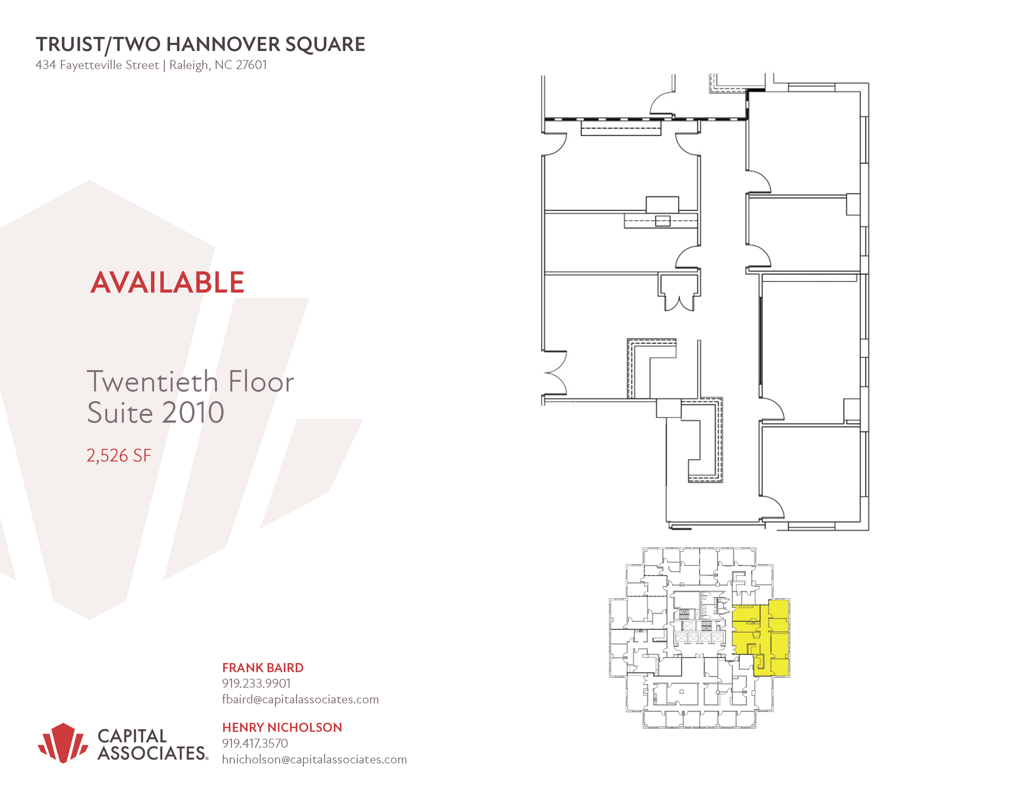 434 Fayetteville St, Raleigh, NC for lease Floor Plan- Image 1 of 1