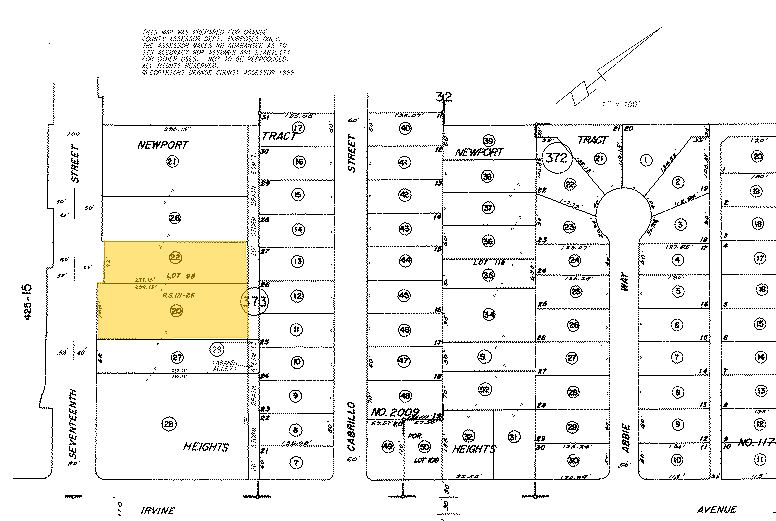 474 E 17th St, Costa Mesa, CA for sale Plat Map- Image 1 of 1