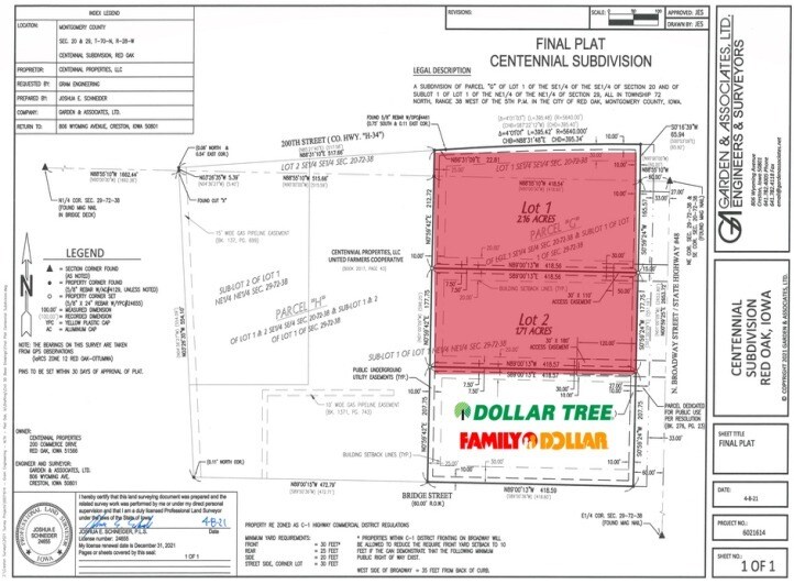 1205 N Broadway St, Red Oak, IA for sale - Plat Map - Image 3 of 3