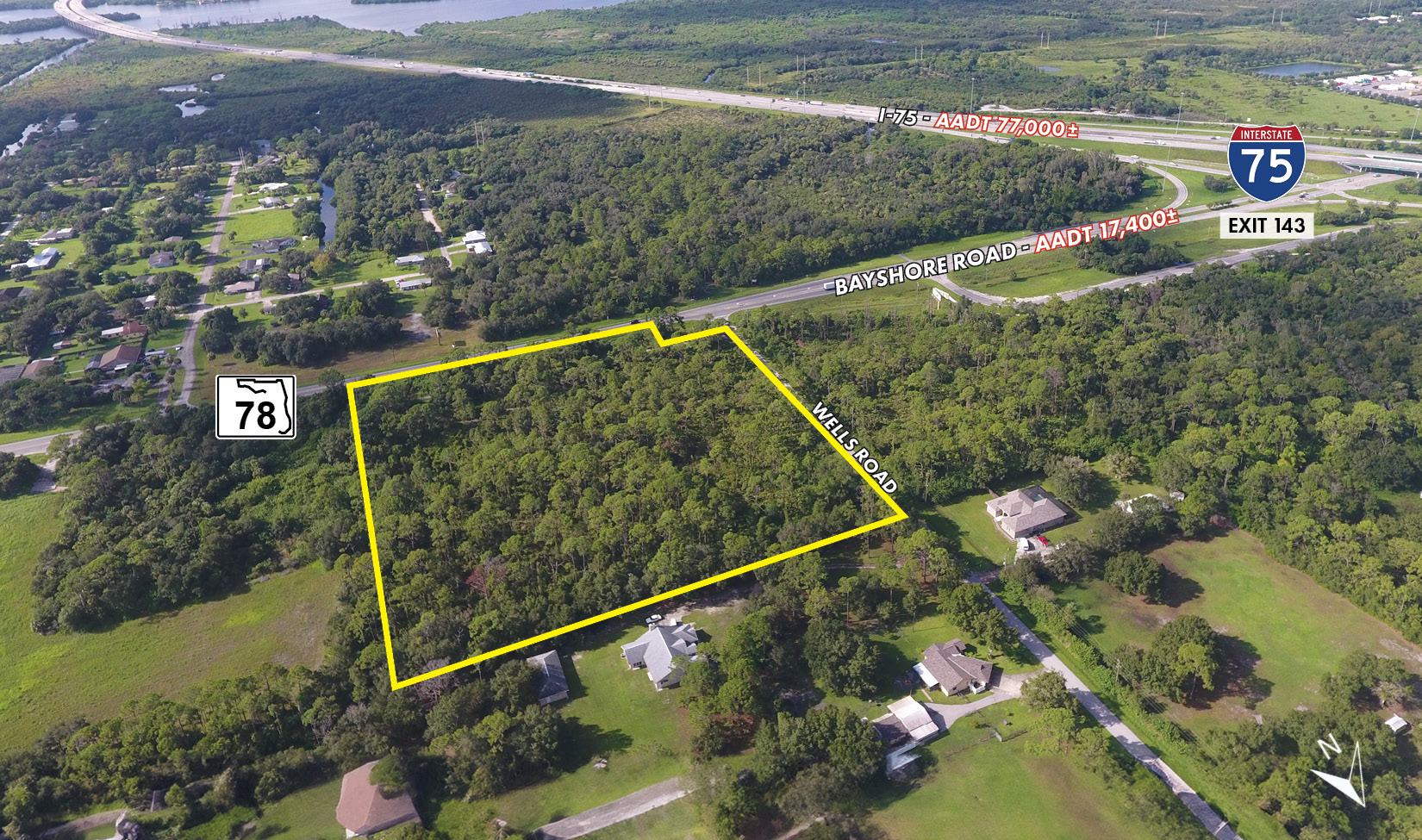 17300 Wells Rd, North Fort Myers, FL for sale Aerial- Image 1 of 7