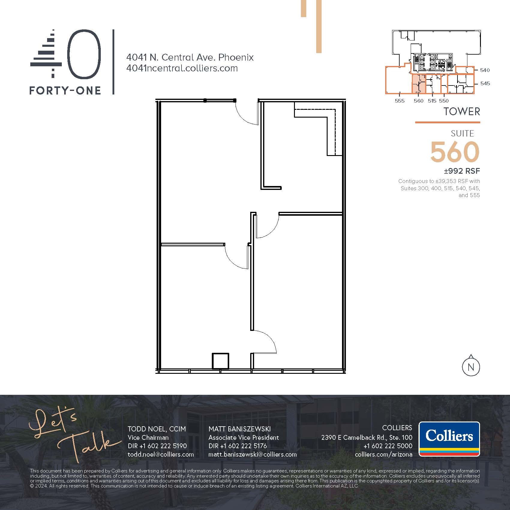 4041 N Central Ave, Phoenix, AZ for lease Floor Plan- Image 1 of 1