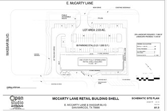 1476 E McCarty Ln, San Marcos, TX - aerial  map view