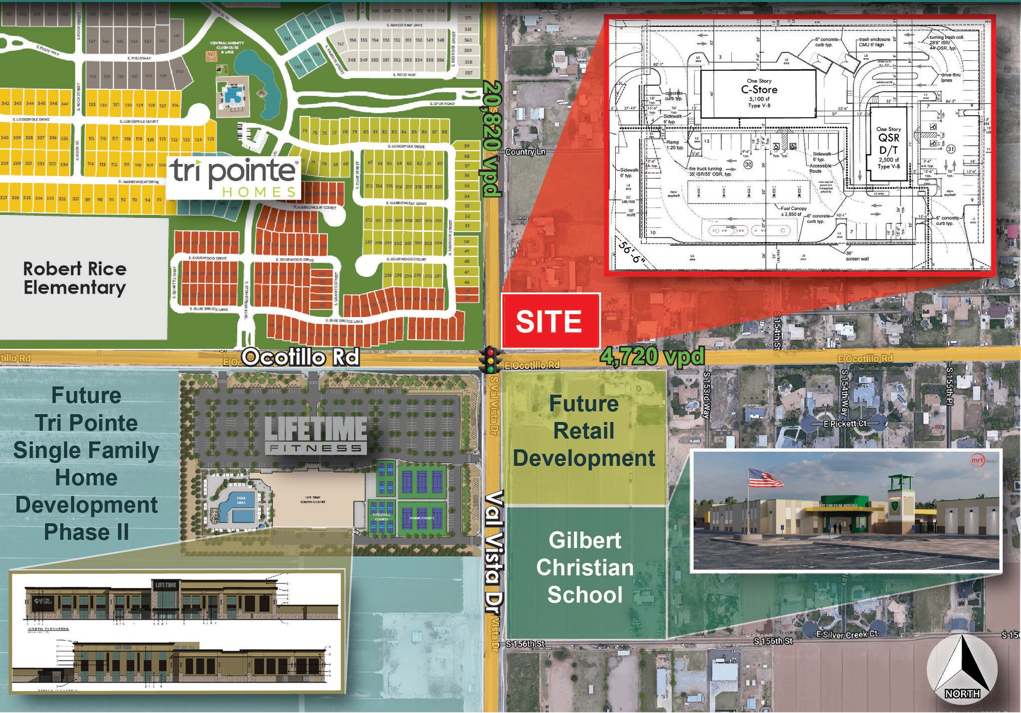 5557 VAL VISTA dr, Gilbert, AZ 85298 NEC Val Vista Dr & Ocotillo Rd