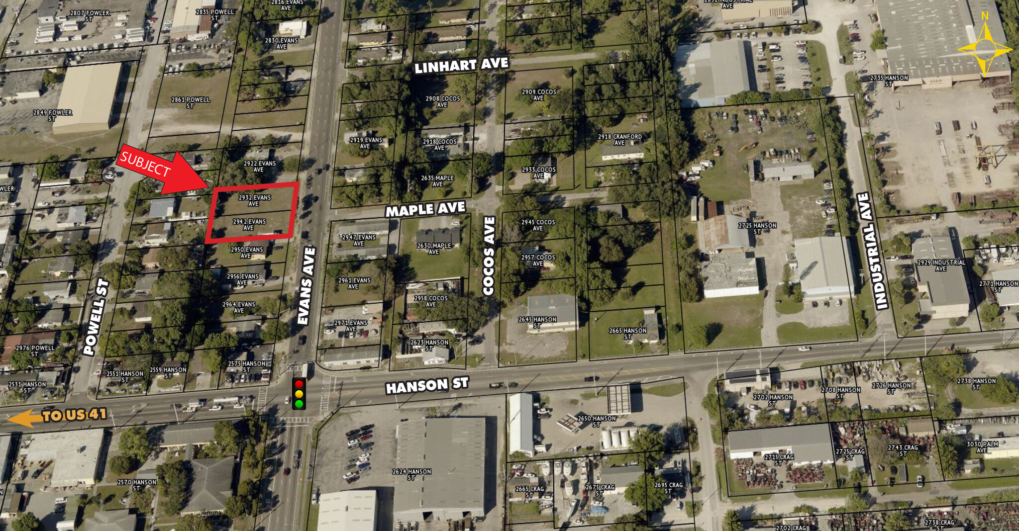 2932-2942 Evans, Fort Myers, FL for sale Aerial- Image 1 of 1