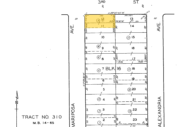 300-302 S Mariposa Ave, Los Angeles, CA for lease - Plat Map - Image 2 of 34