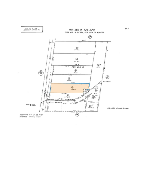 1665 Hamner Ave, Norco, CA for lease - Plat Map - Image 1 of 1