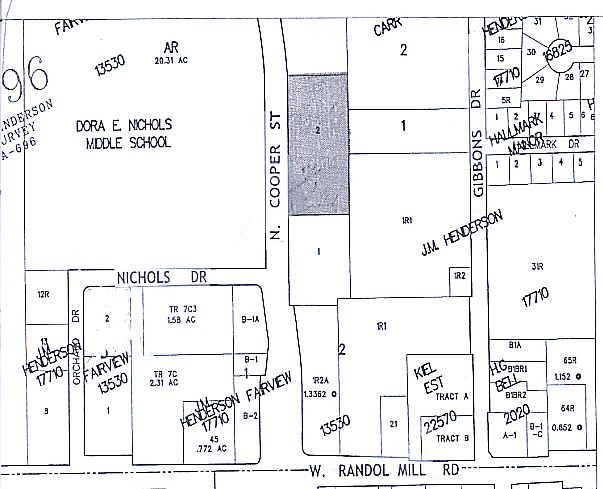 1215 N Cooper St, Arlington, TX for sale Plat Map- Image 1 of 1