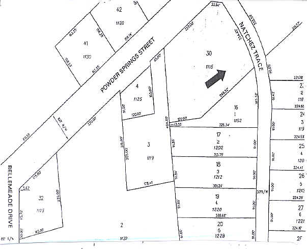 1115 Powder Springs Rd SW, Marietta, GA for lease - Plat Map - Image 2 of 12